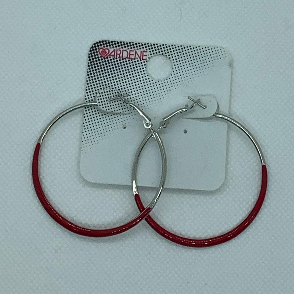 Ardene Hoop Earrings with Colour NIP